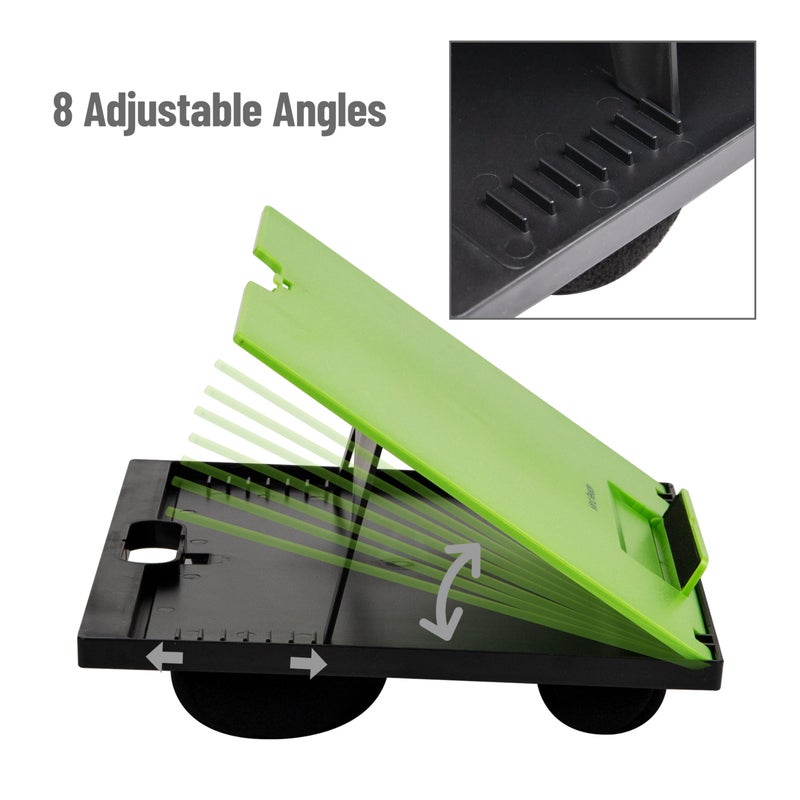 Mind Reader Lap Desk Laptop Stand, Bed Tray, Collapsible, Cushion, Portable, Dorm, Plastic, 14.75" L x 11" W x 7.3" H, Green - Image 5